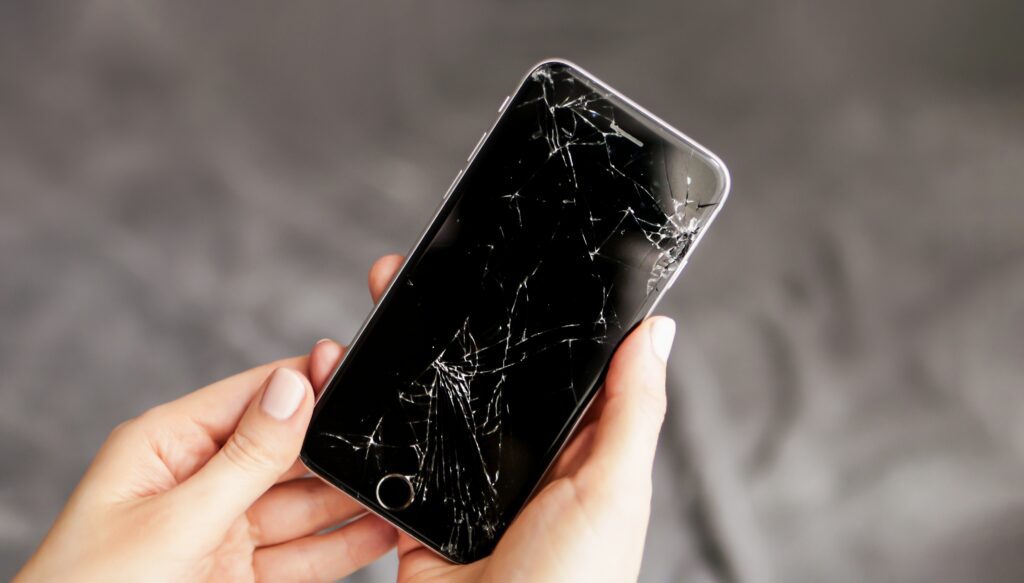 Damaged iPhone Screen