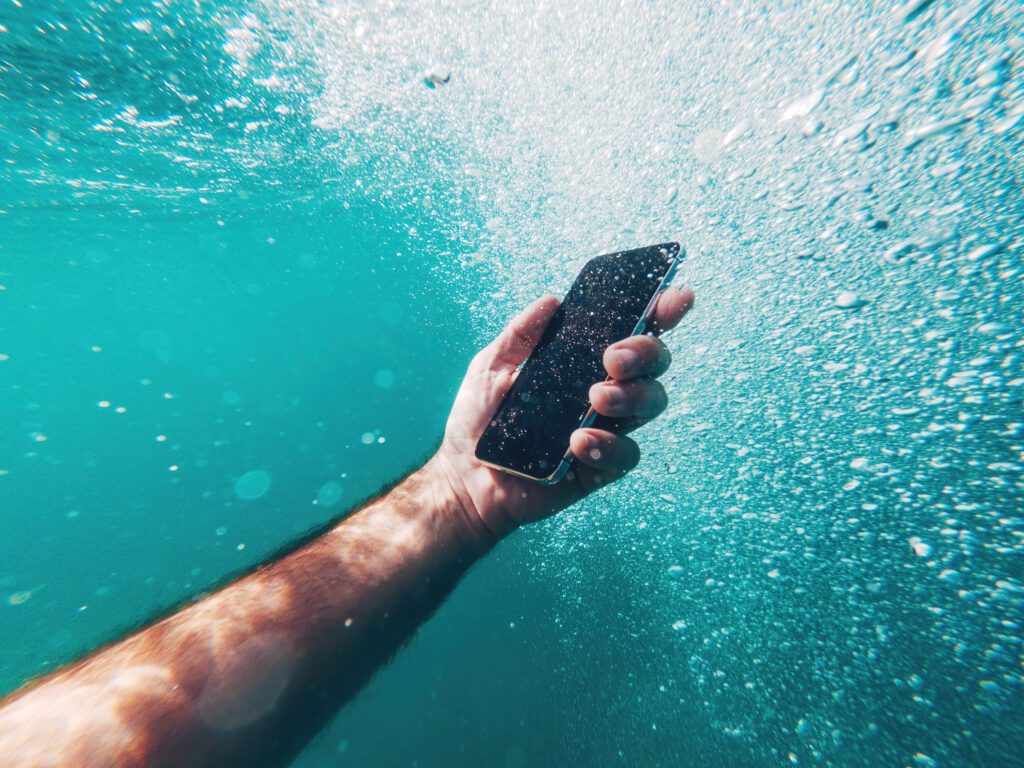 submerged water damaged phone 